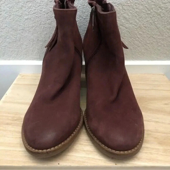 Blondo Waterproof Nova Burgundy Red Heeled Booties 7.5 - Picture 6 of 6
